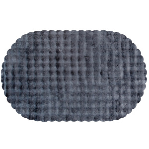 Tavşan Post Halı Oval Antrasit80x150 - TepeHome