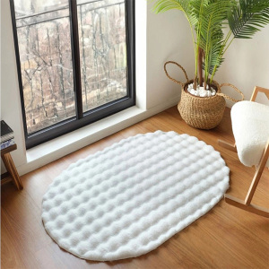Tavşan Post Halı Oval Beyaz50x80 - TepeHome (1)