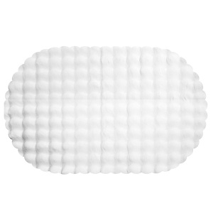 Tavşan Post Halı Oval Beyaz80x150 - TepeHome
