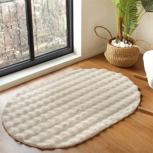 Tavşan Post Halı Oval Krem80x200 - TepeHome (1)