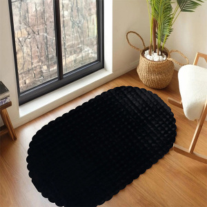Tavşan Post Halı Oval Siyah80x200 - TepeHome (1)
