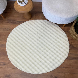 Tavşan Post Halı Yuvarlak Krem160x160 - TepeHome (1)