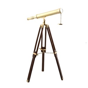 Teleskop Ahşap Ayaklı Pirinç 7X100 - TepeHome