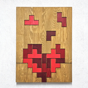 Tetris Heart Tablo - TepeHome
