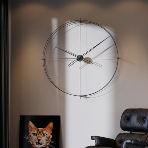 Timeless110 Siyah Dekoratif Duvar Saati - TepeHome (1)
