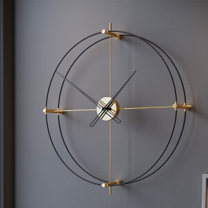 Timeless60 Gold Dekoratif Duvar Saati - TepeHome