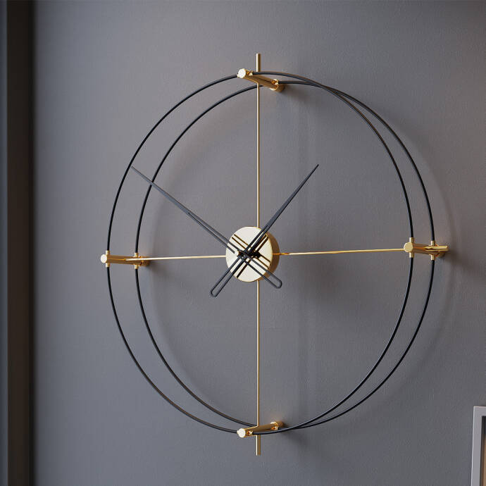 Timeless60 Gold Dekoratif Duvar Saati - 1