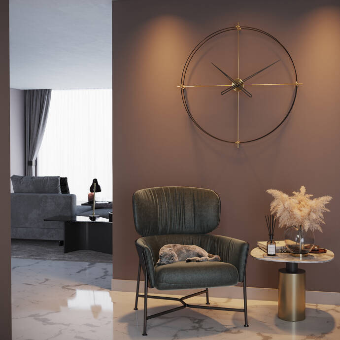 Timeless90Gold Dekoratif Duvar Saati - 3