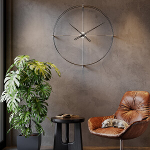 Timeless90Silver Dekoratif Duvar Saati - TepeHome (1)