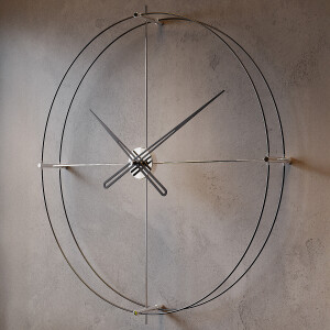 Timeless90Silver Dekoratif Duvar Saati - TepeHome