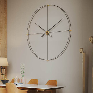 Timelesslarge200 Gold Siyah Duvar Saati - TepeHome