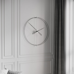 Timelesssimple90 Silver Duvar Saati - TepeHome (1)