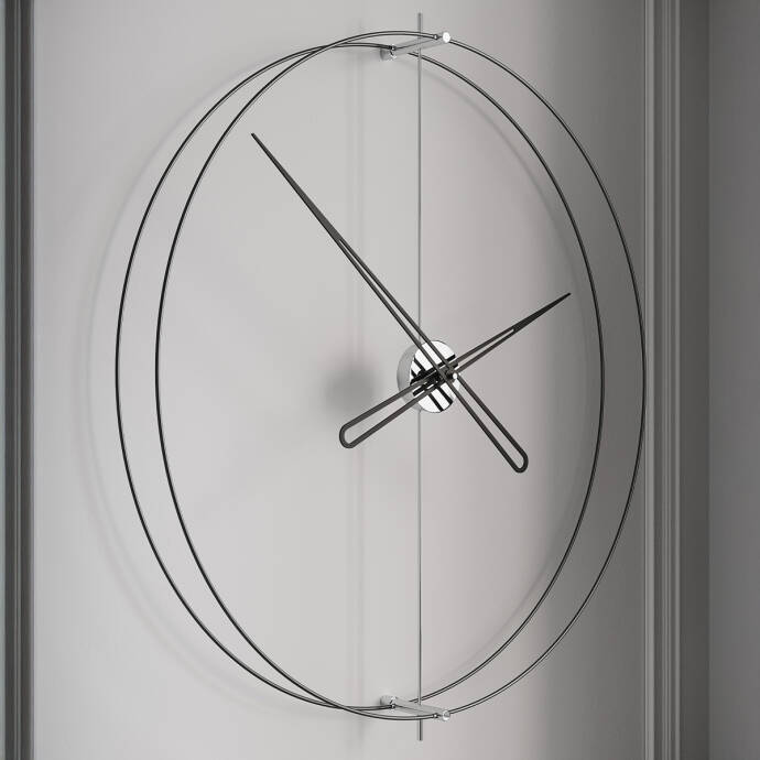 Timelesssimple90 Silver Duvar Saati - 1