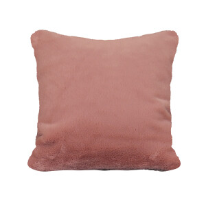 Toz Pembe Peluş Çift Taraflı Kırlent - TepeHome