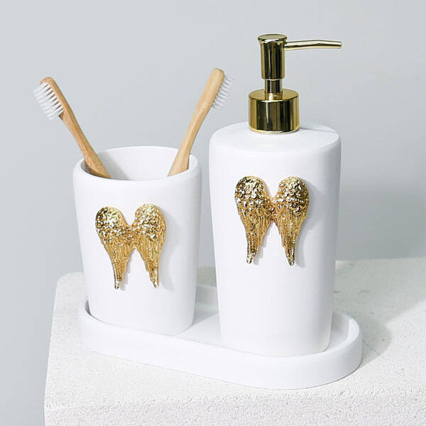 Wings Banyo Seti Beyaz Altın - 2