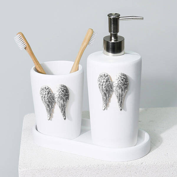 Wings Banyo Seti Beyaz Gümüş - 2