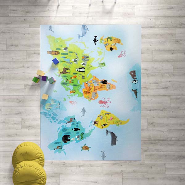 World Map Halı - 1