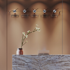 Worldclock5 Silver Duvar Saati - TepeHome (1)
