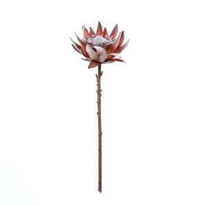 Yapay Protea Bitkisi 52 Cm Gri-Turuncu - TepeHome