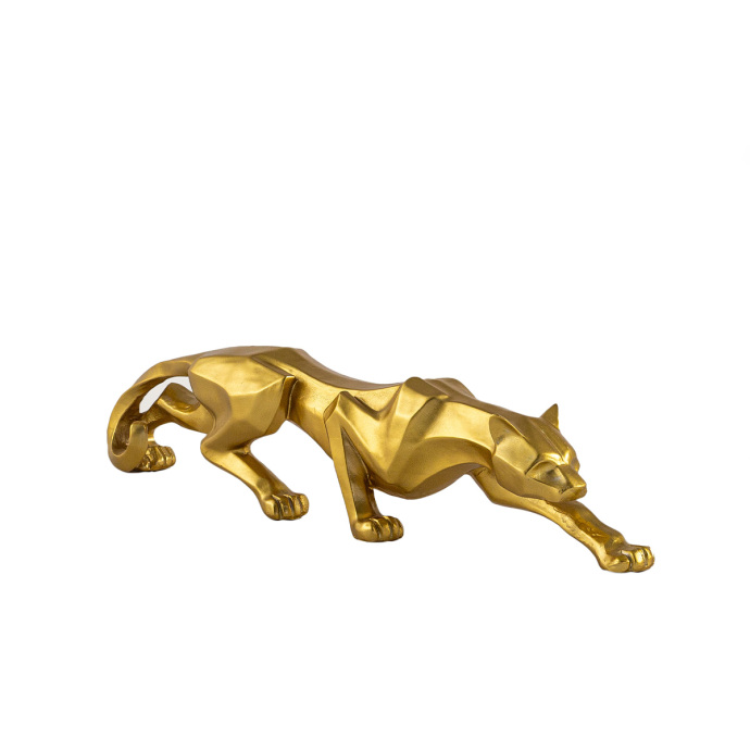 Yürüyen Panter Gold Dekoratif Obje - 3