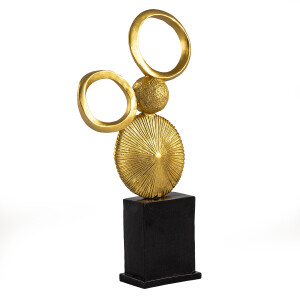 Yuvarlak Toplu Biblo Gold Dekoratif Obje - 2